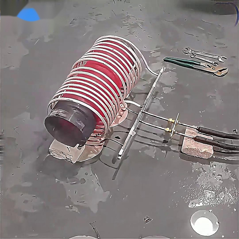 中頻感應(yīng)加熱設(shè)備對直徑180mm、長度300mm的鋼管進行加熱測試